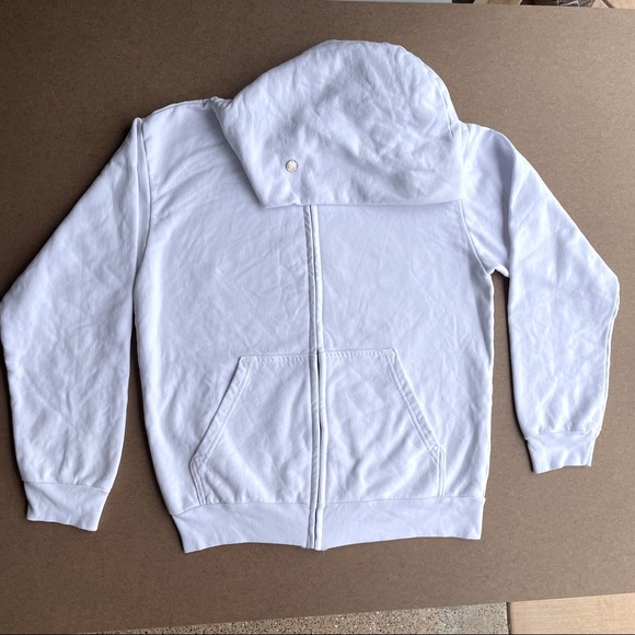 TALENTLESS WHITE WOMENS HOODIE W/ZIP  SIZE:XL - Picture 4 of 7